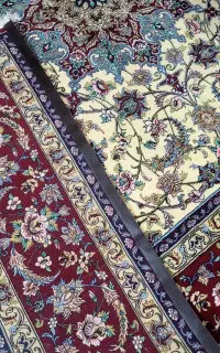 فرش دستبافت جفت ۱۲ متری ریز بافت