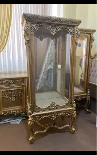 گنجه منبت کاری روکش ورق طلا