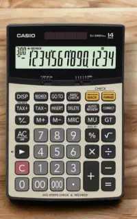 ماشین حساب رومیزی دکمه بزرگ کاسیو اصل ژاپن CASIO