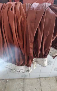 ۲عدد پرده ساتن