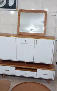 ست بی نظیر آیینه کنسول و میزتلوزیون وکیوم و چوب