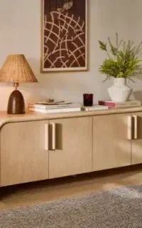 کنسول تمام چوب روکش بلوط