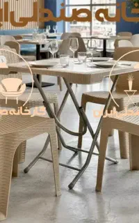 میز و صندلی پلاستیکی مدل دلدارنهارخوری غذاخوری