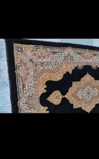 ۳تخته قالیچه قم چله ابریشم وساروق پشم جفت
