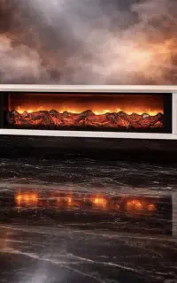 میز تلویزیون شومینه ای
