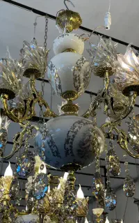 لوستر ۵شاخه ده شعله پارلاک برنز