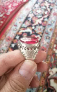 انگشتر یاقوت دست ساز و قدیمی