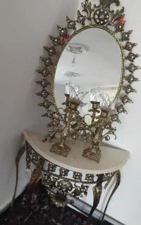 آئینه شمعدان برنزنو