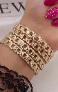 النگو طلا روس ۶ عددی طرح کارتیر تراش‌دار