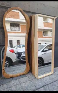 اینه قدی چوب روس مستطیل دور گرد  مستقیم از تولیدی