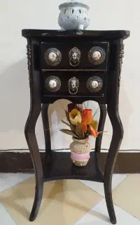 میز تلفن چوبی