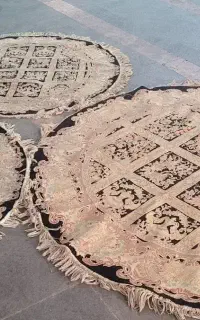 فرش گرد ۳ تخته