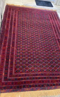 فرش دستبافت عشایری طرح بخارا - قدیمی واصیل