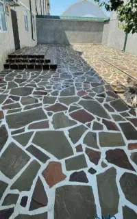 محوطه سازی باغ ویلا، سنگ کاری تاوه ، سنگ فرش وغیره