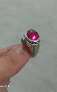 انگشتر نقره یاقوت