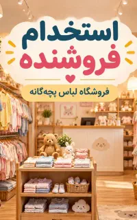 استخدام فروشنده خانم برای فروشگاه لباس بچه گانه