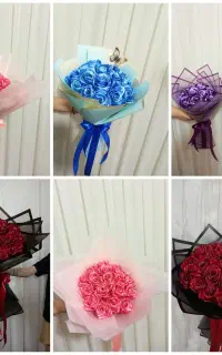 دسته گل روبانی ربانی باتخفیف روز معلم