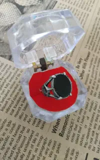 انگشتر اسپرت نگین مشکی