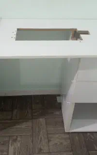 میز خیاطی با جای چرخ با 2 کشوی ریلی