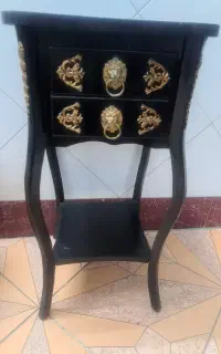 میز عسلی پایه بلند چوبی