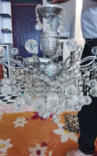 دوعدد لوستر کریستالی