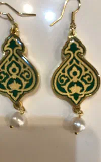 گوشواره مدرن ورق طلا