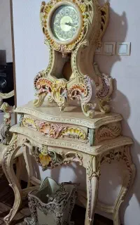 ساعت کنسول تمام چوب
