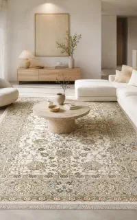 فرش فرشینه سنتی طرح های اسلیمی دستباف‌گونه وینتیج