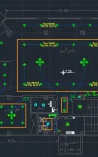 نقشه ازبیلت تاسیسات برق مکانیک اعلام حریق دوربین