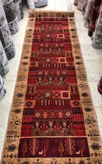 فرش‌ درنیکا کرم بلوچی موکت مدرن کد ۰۱