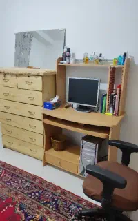 میز کامپیوتر و دراور MDF