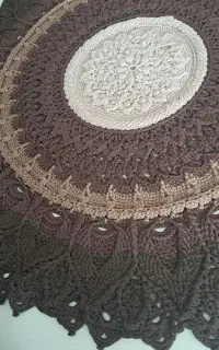 فرشینه دست بافت با مکرومه