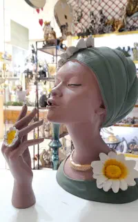 جاعودی آفریقایی پایه گلدان مجسمه فانتزی دکوری مدرن