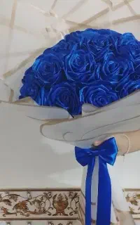 دسته گل روبانی