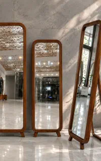 آینه قدی مستطیل کلاسیک پایه دار