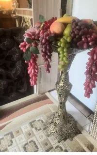 ظرف میوه پایه دار برنز
