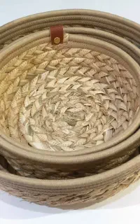 سبد حصیری و زیر بشقابی حصیری