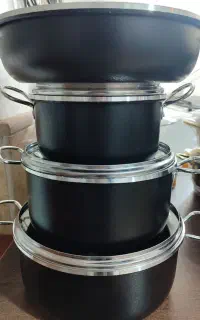 سرویس قابلمه ۷پارچه دسته استیل