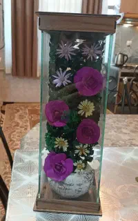 باکس گل شیشه ای
