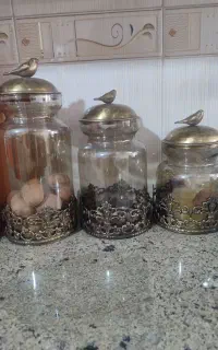کندی شیشه ای ۳ عددی شامپاینی