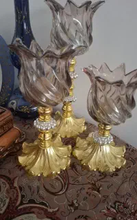 ست شمع دانی و اینه فانوس