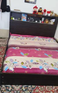 تخت دونفره باکس دار چراغ داره