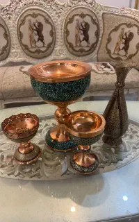 ظروف مسی ۴ تکه
