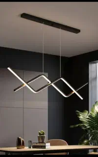 لوستر مدرن موجی خطی(امیران لایتینگ) عکس را بازکنید