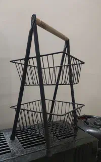 سبد دو طبقه فلزی