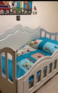 تخت نوزادی تا۷ سال همراه با تشک نو