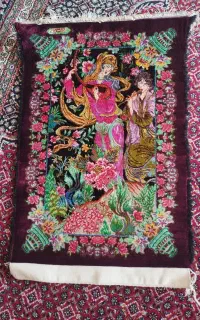 تابلو فرش تمام ابریشم