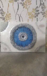 تابلو چشم نظر رنگ نقره ای