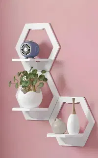 نظم دهنده لوازم و نظافت مدل شش ظلعی شلف دیواری