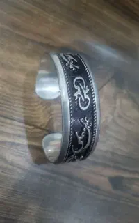 دستبند سیاه قلم نقره